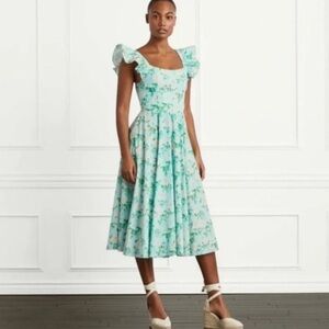 Hill House Daphne Dress Size Small in Blue Roses